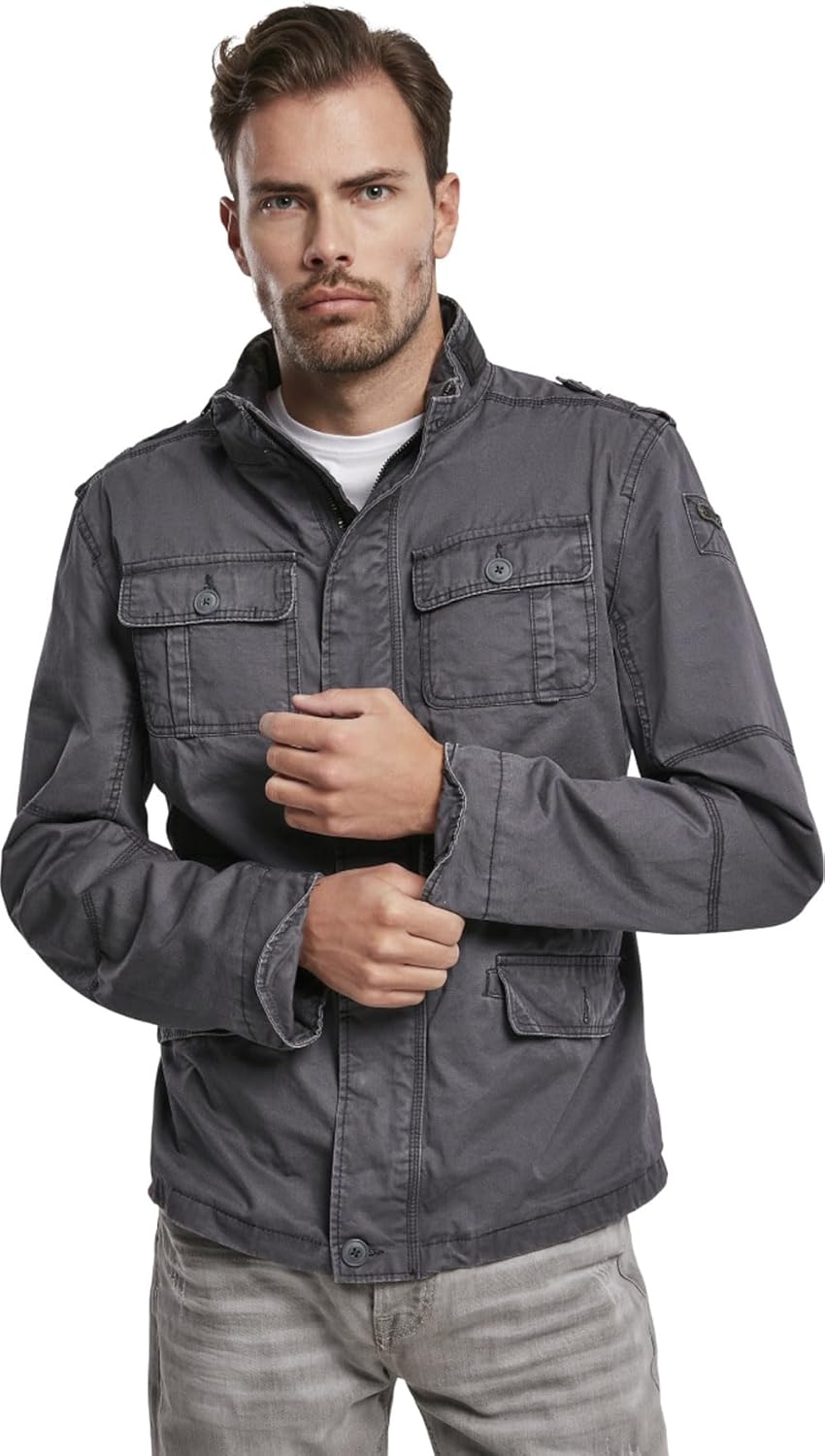 Individual Wear Men's Stylish Weatherproof Active Everyday Outdoor Field Jacket with Stand-up Collar & Concealed Hood - Image 3