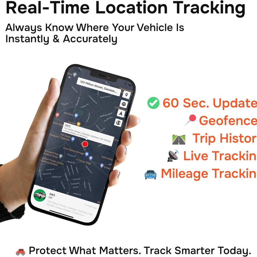Wired GPS Tracker for Vehicles, No Monthly Fee, No Subscription, 4G SIM and Data Included, Business Fleets, Quick Install, Speeding Alerts, Mileage Tracking, Trip History, USA Developed, Moto Watchdog - Image 4